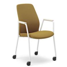 Besucherstuhl braun Besucherstühle mit Rollen Konferenzstuhl Büro Konferenzstühle Kinnarps Siro