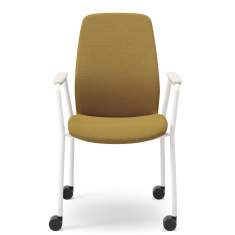 Besucherstuhl braun Besucherstühle mit Rollen Konferenzstuhl Büro Konferenzstühle Kinnarps Siro