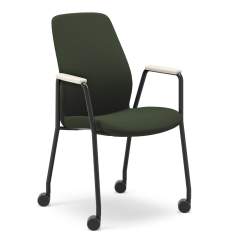 Besucherstuhl schwarz Besucherstühle mit Rollen Konferenzstuhl Büro Konferenzstühle Kinnarps Siro