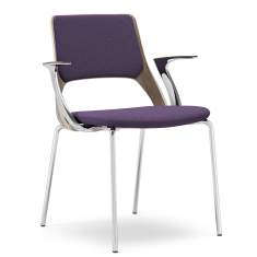 Besucherstuhl Holz Besucherstühle violett Konferenzstühle Cafeteria Stühle Kinnarps Embrace