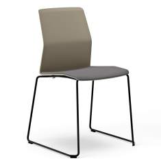 Besucherstuhl ohne Armlehnen Besucherstühle braun Konferenzstühle Cafeteria Stühle Kuffengestell Kinnarps Leia