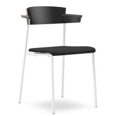 Besucherstuhl schwarz Konferenzstühle Holzschale Cafeteria Stühle Besucherstühle Kinnarps, Riff