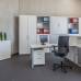 Hees Bürowelt Siegen – Drehtürenschrank, Querrollladenschrank, Modulschrank